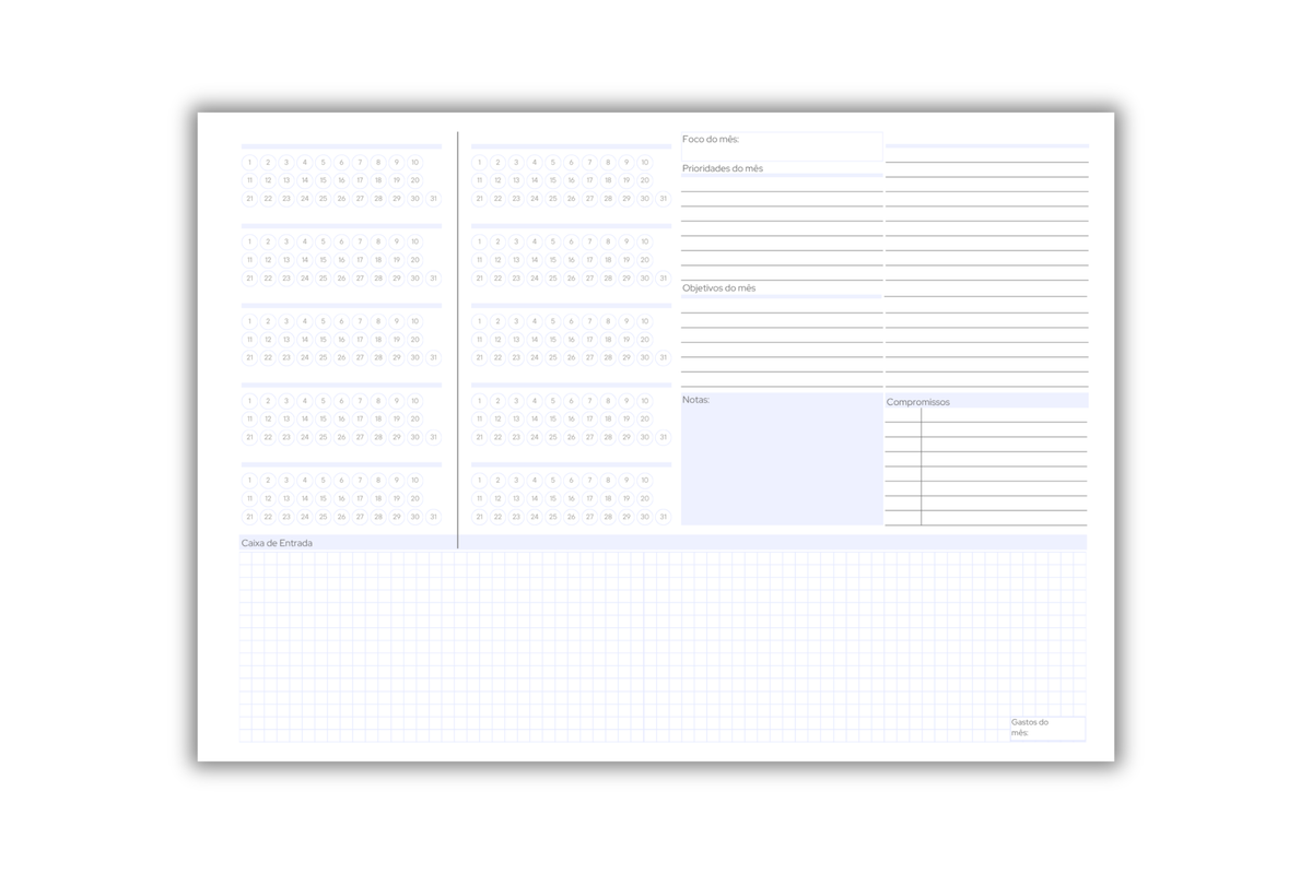 Planner 2027 Multivisão Horizontal Maxi — Just Be Flower 2