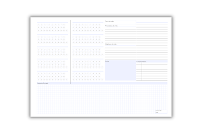 Planner 2027 Multivisão Horizontal Maxi — Trama Color