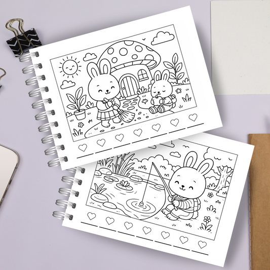 Coloring Book - Cozy Bunny - Midi (A5)