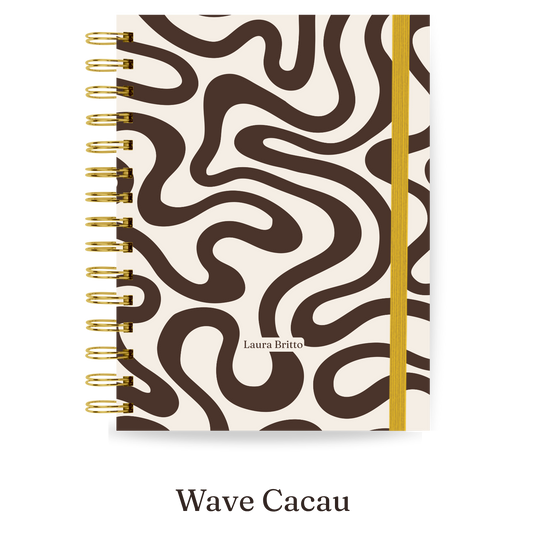 Planner 2027 Duo Semestral Maxi — Wave Cacau