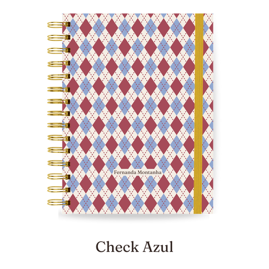 Planner 2027 Duo Semestral Maxi — Check Azul