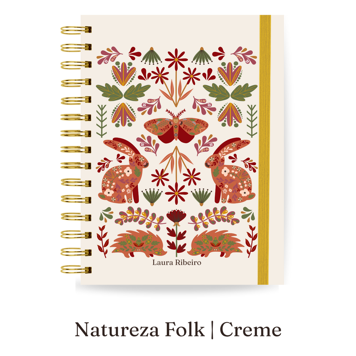 Planner 2027 Essencial Midi — Natureza Folk — Creme