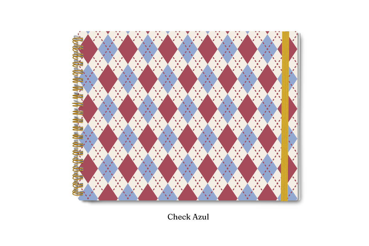 Planner 2027 Multivisão Horizontal Maxi — Check Azul