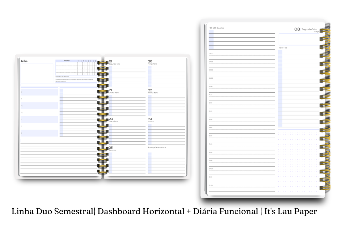 Planner 2027 Duo Semestral Midi — Entrelace