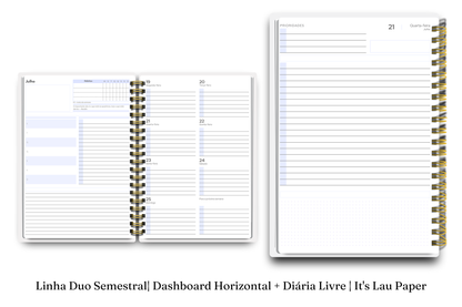 Planner 2027 Duo Semestral Midi — Cozy Day