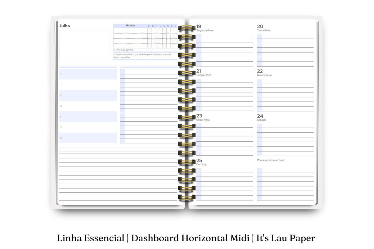 Planner 2027 Essencial Midi — Selos