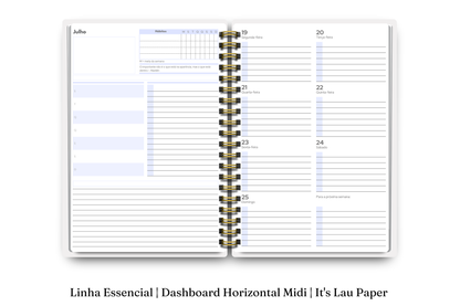 Planner 2027 Essencial Midi — Wave Cacau