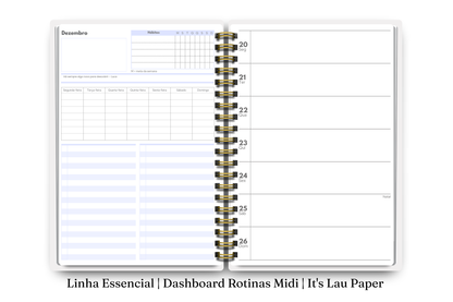 Planner 2027 Essencial Midi — Wave Cacau