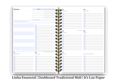 Planner 2027 Essencial Midi — Wave Cacau