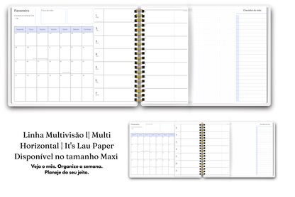Planner 2027 Multivisão Horizontal Maxi — Trama Color
