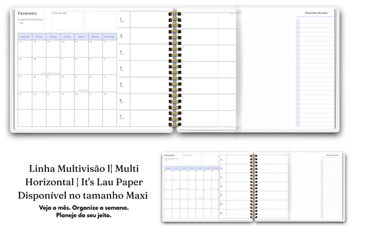 Planner 2027 Multivisão Horizontal Maxi — Cozy Day