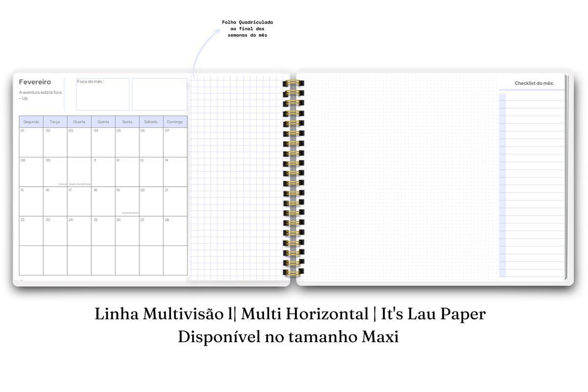 Planner 2027 Multivisão Horizontal Maxi — Just Be Flower 2