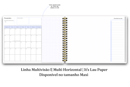 Planner 2027 Multivisão Horizontal Maxi — Just Be Flower 2