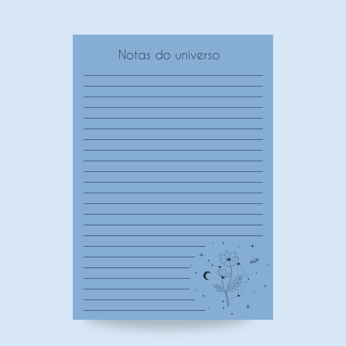 Bloco de Notas - Notas do universo - Serenity