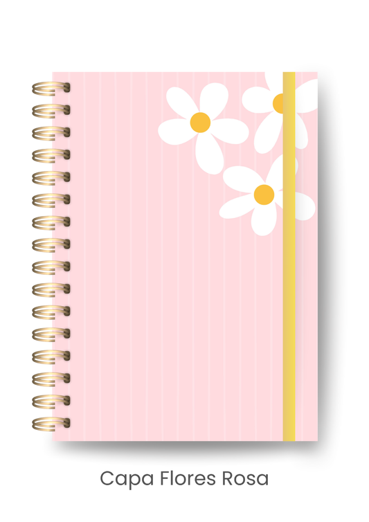 Caderno Pocket Duo - It's | Flores Rosa