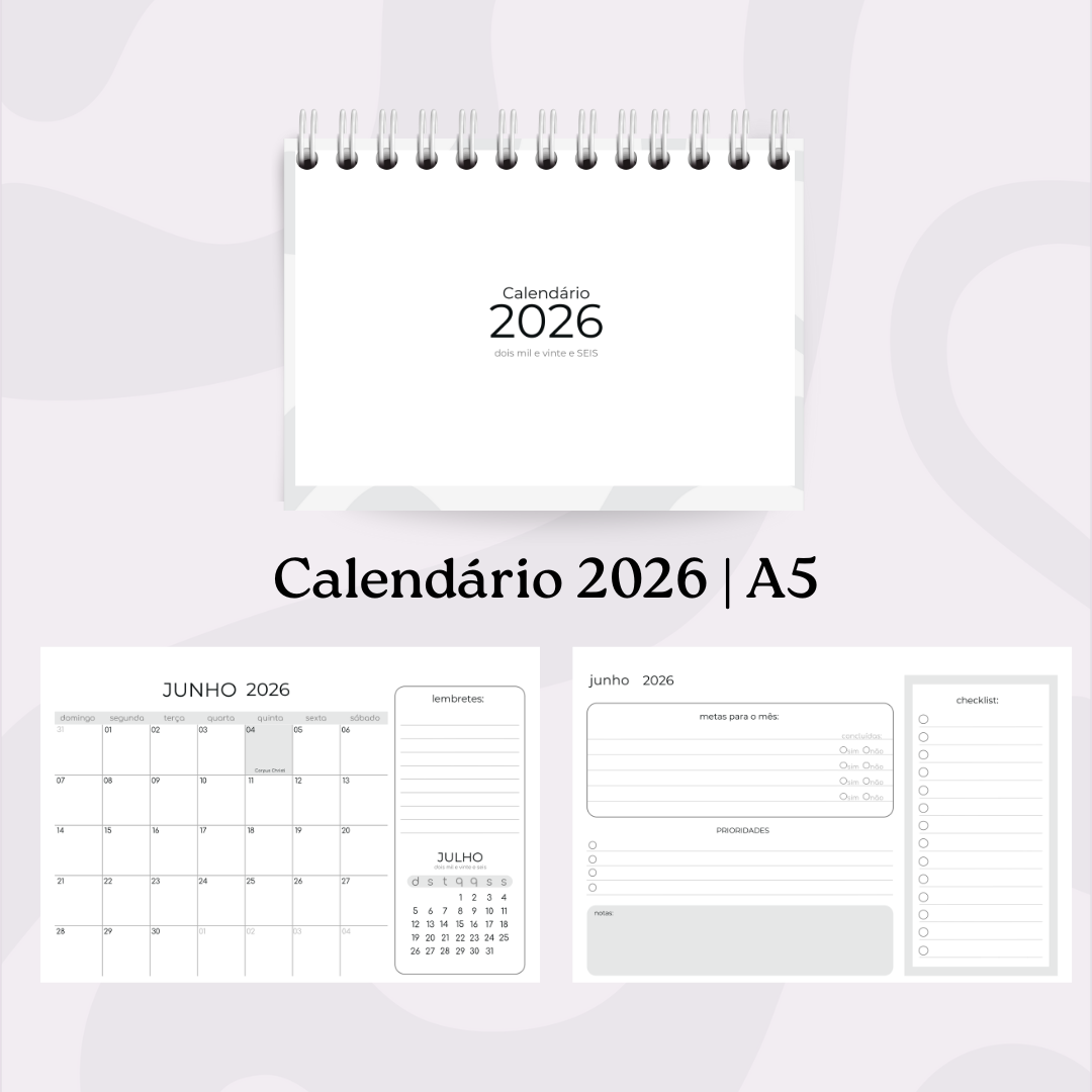 Calendário 2026 | A5
