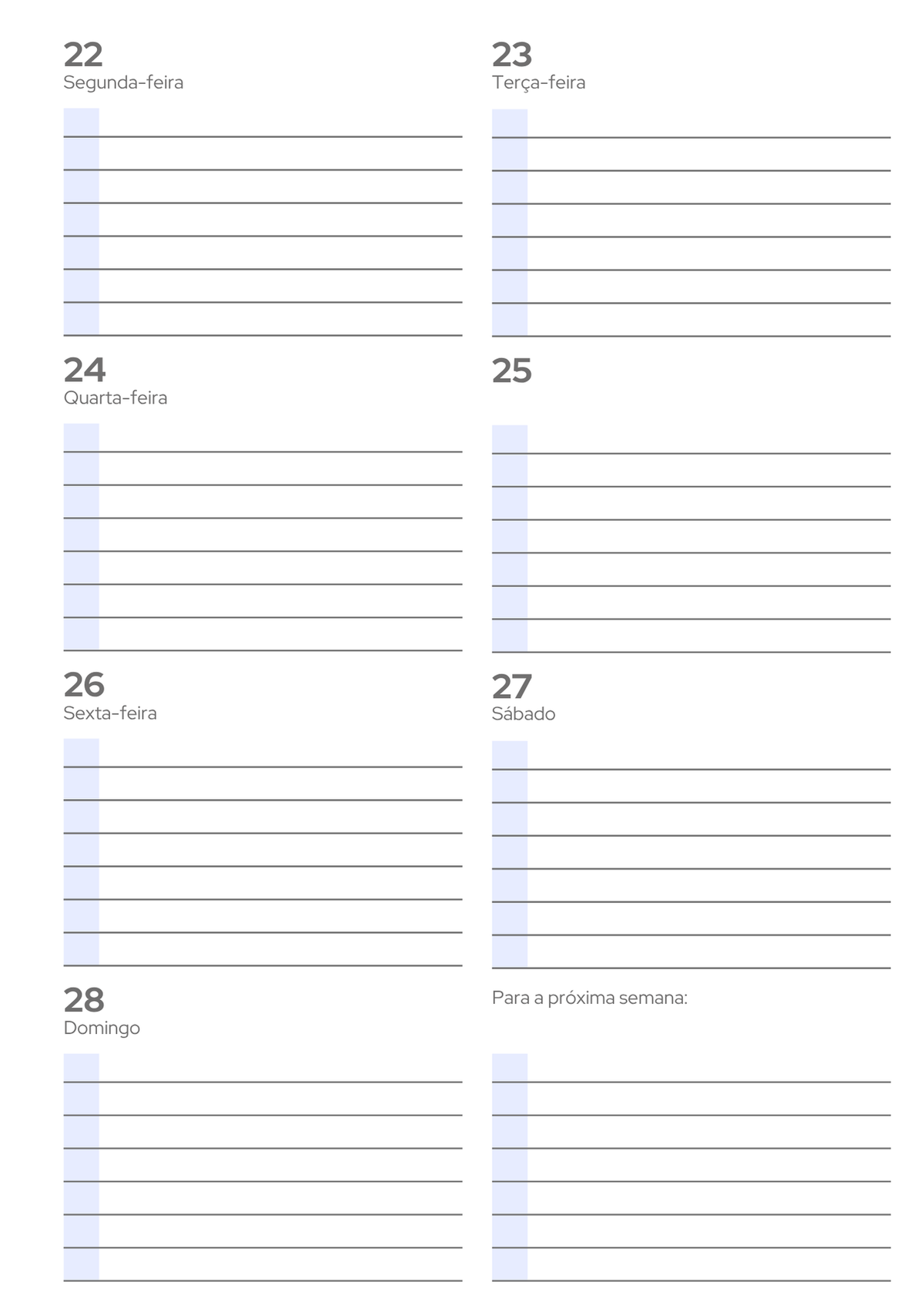 Planner 2027 Duo Semestral Midi — 04 - Layout Diário Funcional — 2