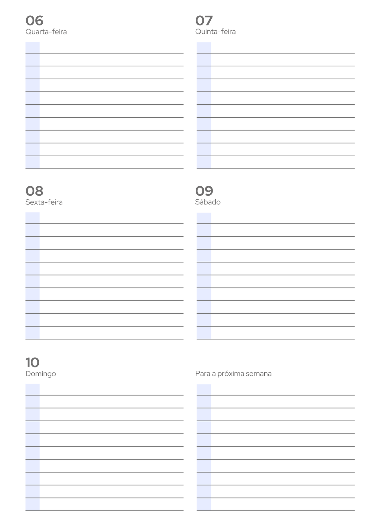 Planner 2027 Essencial Midi — layout dash tradicional — 7