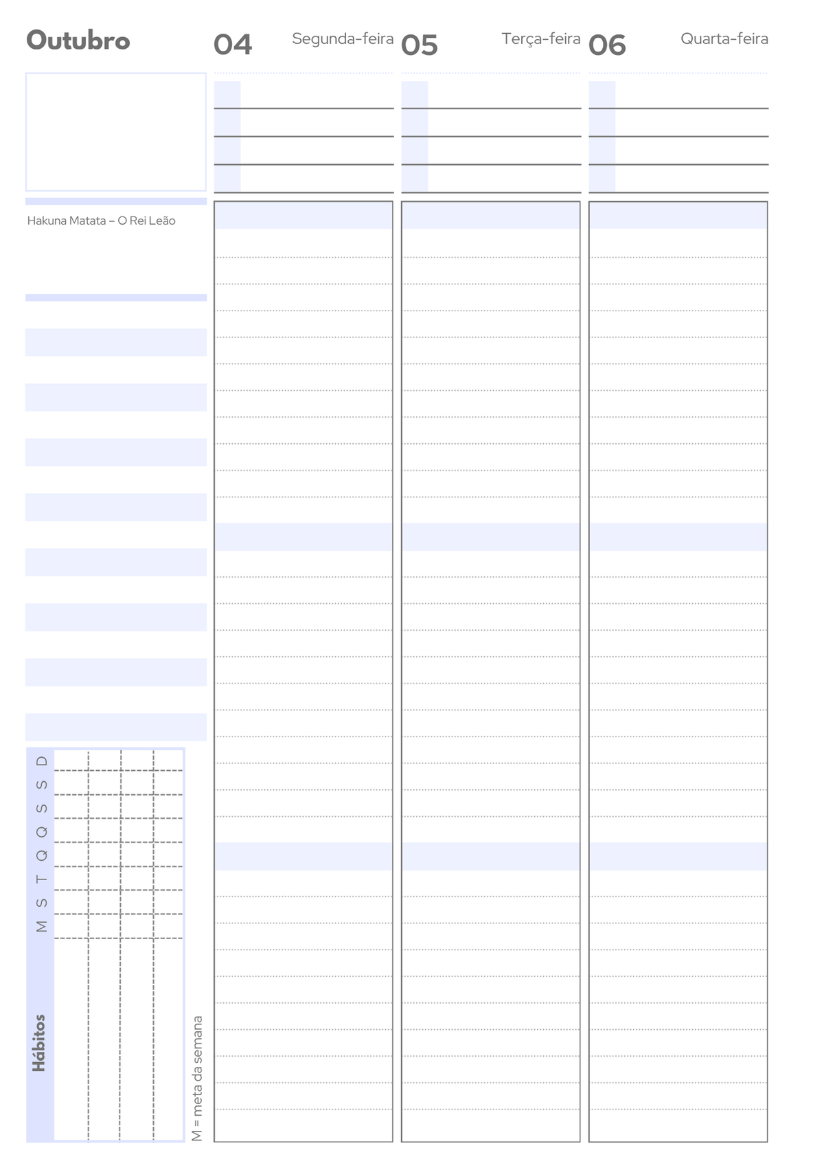 Planner 2027 Essencial Midi — layout vetical box — DAILY