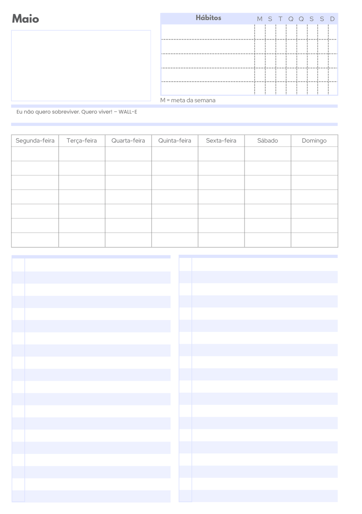 Planner 2027 Essencial Midi — layout  DASHBOARD ROTINAS — DAILY