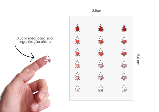 Adesivos - Piticos - Fluxo Menstrual 001