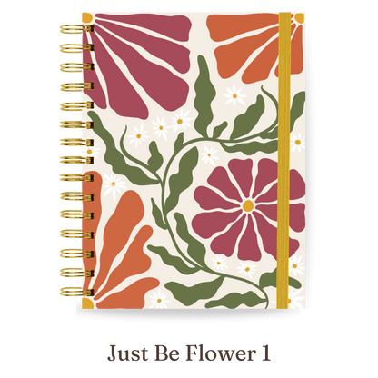 Planner 2027 Multivisão Horizontal Maxi — Just Be Flower 1, capa Just Be Flower 1
