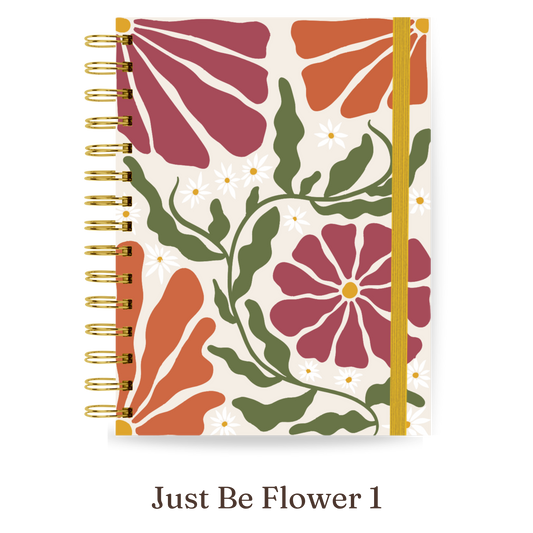 Planner 2027 Multivisão Horizontal Maxi — Just Be Flower 1, capa Just Be Flower 1